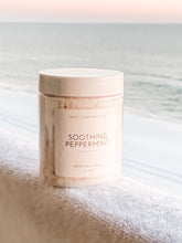 Load image into Gallery viewer, SOOTHING PEPPERMINT BATH SALTS 10oz JAR