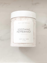 Load image into Gallery viewer, SOOTHING PEPPERMINT BATH SALTS 10oz JAR