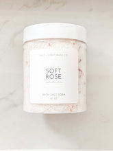 Load image into Gallery viewer, SOFT ROSE BATH SALTS 10oz JAR