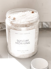 Load image into Gallery viewer, SUNDAY MORNING BATH SALTS 10oz JAR
