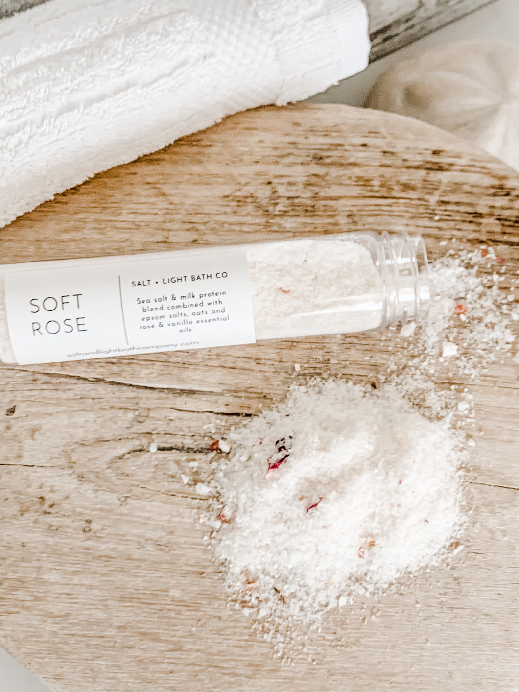 SOFT ROSE BATH SALTS 4oz TUBE