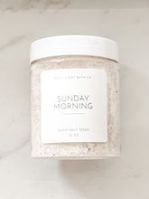 Load image into Gallery viewer, SUNDAY MORNING BATH SALTS 10oz JAR
